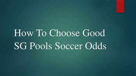 sg pools soccer odds